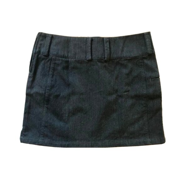 ICEBREAKER Merino Wool Blend Short Skirt Size 6 Charcoal Gray Side Zip - Picture 4 of 6